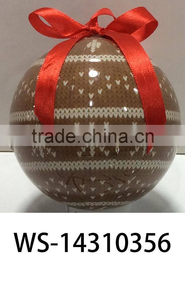 Plastic Snowflake Design Christmas Ball with Logo