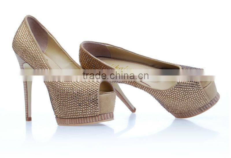2013 glitter shoes low heel crystal bling heels plus large size shoes