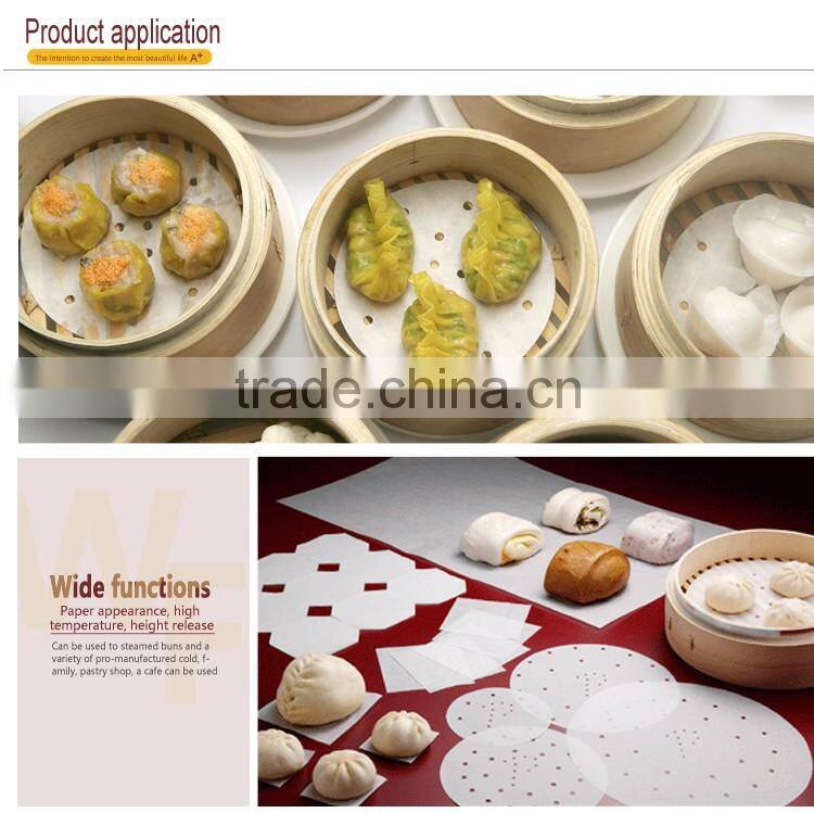 FDA approved non-stick high heat resist food grade steaming paper Dim Sum paper