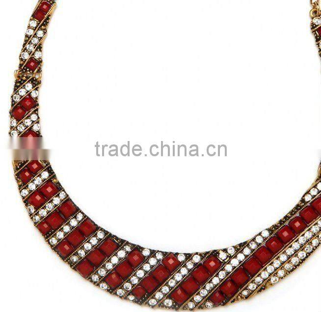 Noir Ice Stripe Collar necklace, rhinestone collar necklaces,resin stone necklace jewelry 2012