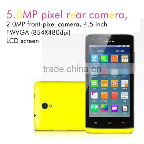Cheap DOOV D350 Yellow, 4.5 inch Android 4.1 Smart Phone,Dual SIM, GSM Network