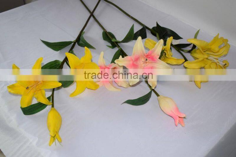 artificial foam flower lily tree made from artificial flower mold three heads
