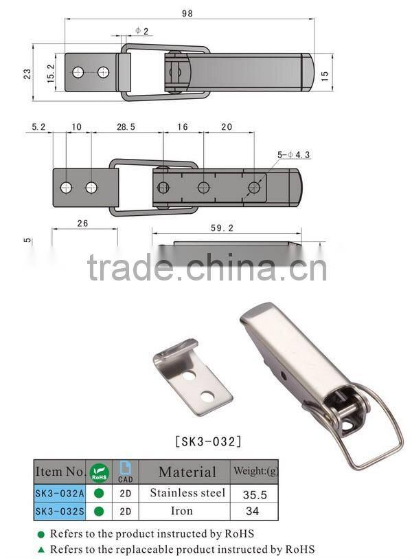 stainless steel (sus304)panel toggle latch SK3-032