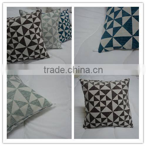 Embroidery chevron linen cushion