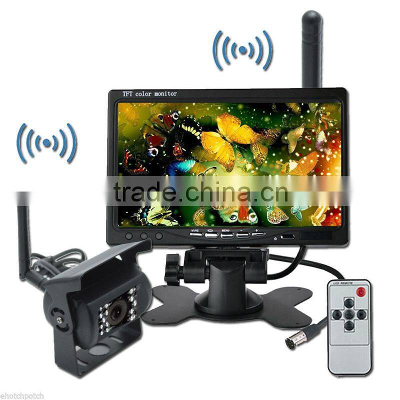 New Car Rearview Camera System With 7inch TFT-LCD Wireless Monitor wireless backup camera