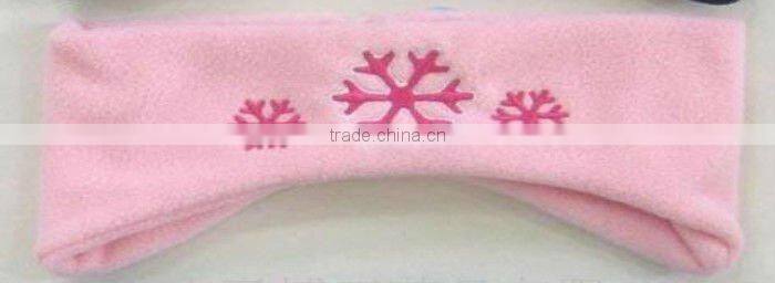 High Quality fashionable red Polar Fleece headband With Customer Logo