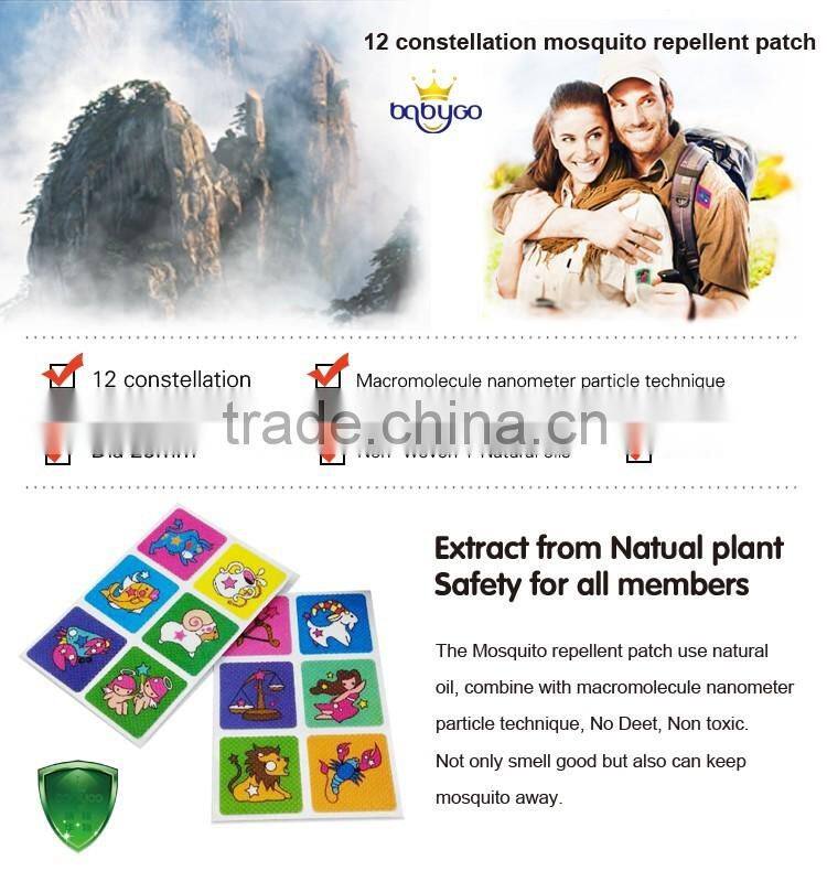 Deet free Natural citronella oil anti mosquito patch