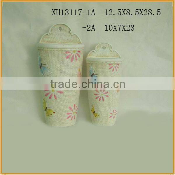 Garden decoration long new style ceramic wall flower pot