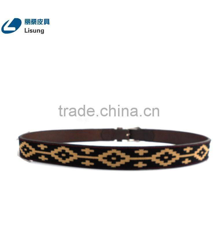 Fashion Handmade embroidery Genuine Leather Needlepoint Casual Belts