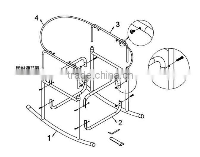 basket stand metal rocking stand metal stand for baby moses basket two side rocking