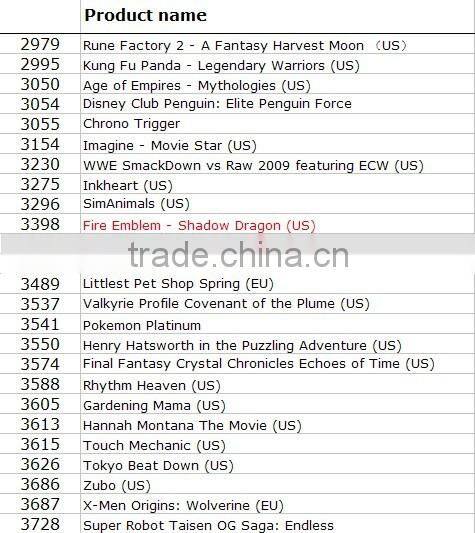 Hottest item!Drop shipping accept Pokemon cards for game cards For DS with retail package