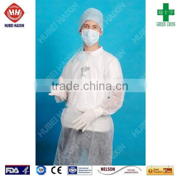 Best selling dental non woven reinforced surgical gown sterile