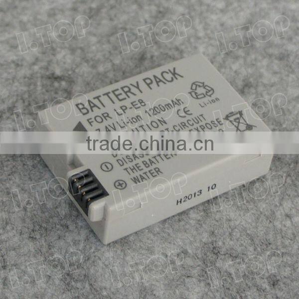 7.4V 1200mAh For Canon LP-E8 Camera Battery For Canon EOS Kiss X4 T2i 550D