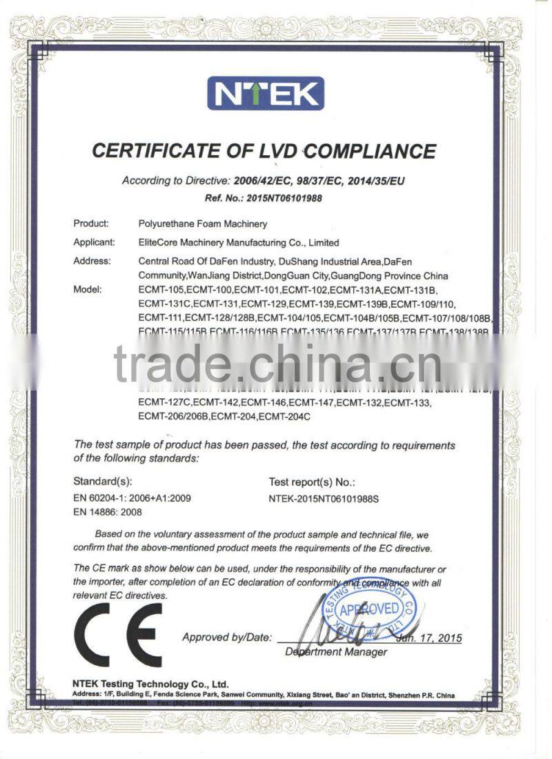 Manual Vertical Foam Cutting Machine