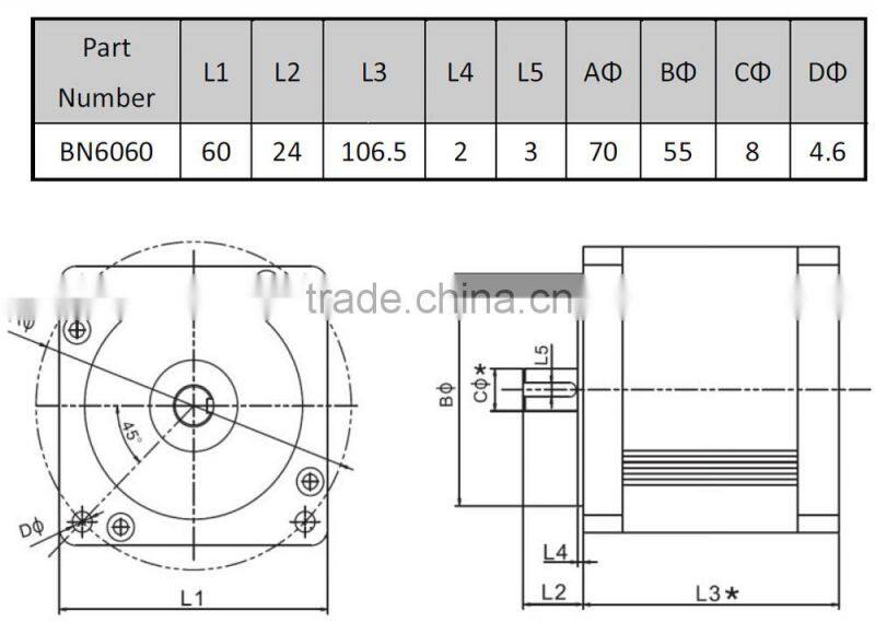 NEW BLDC motor BN6060H20-30 220v 3000rpm dc motor