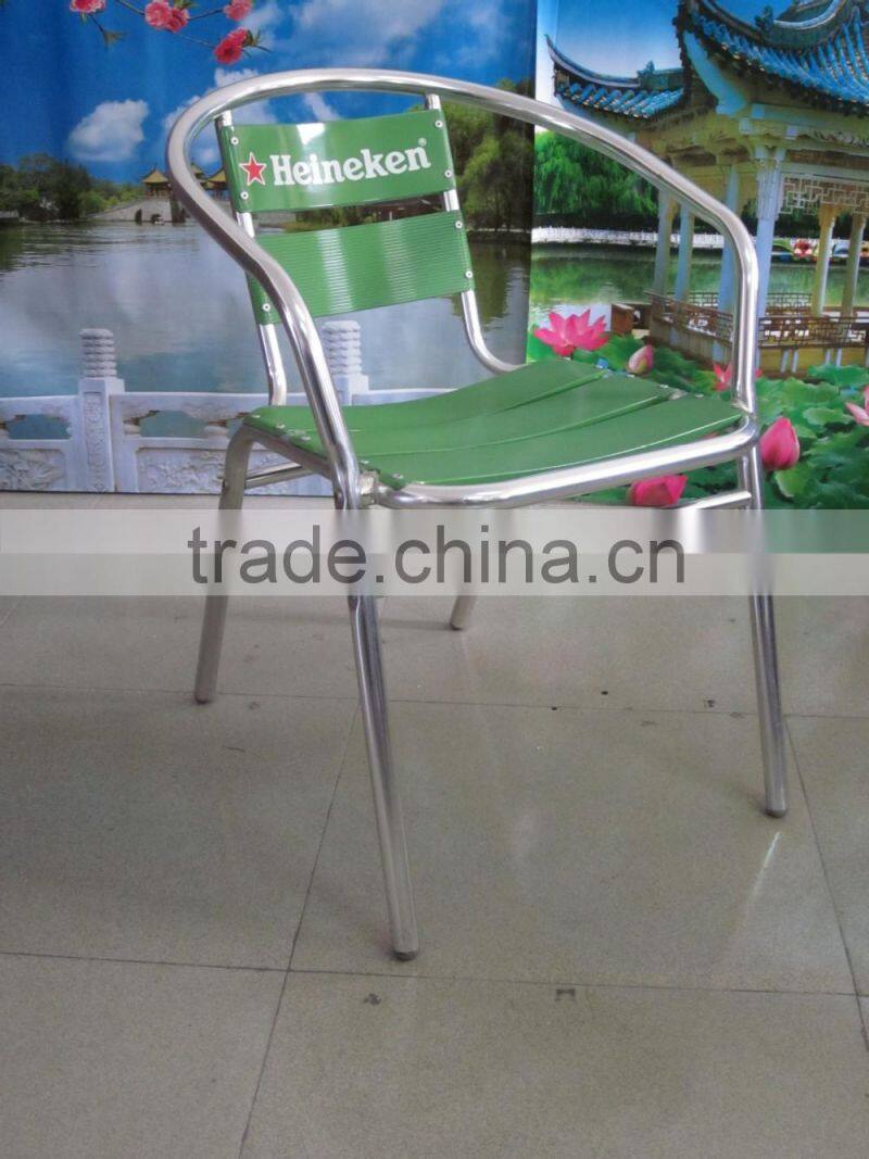 modern outdoor aluminium bar arm hotel chair YC002