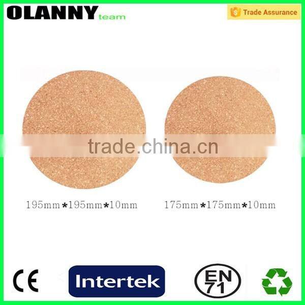 promotion high quality wood round cork coaster