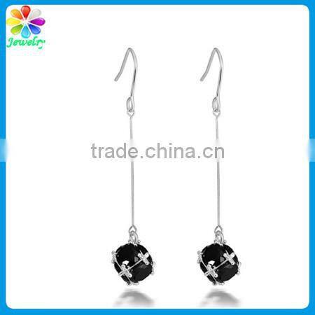 Cheap ball crystal ball silver hook crystal drop earring