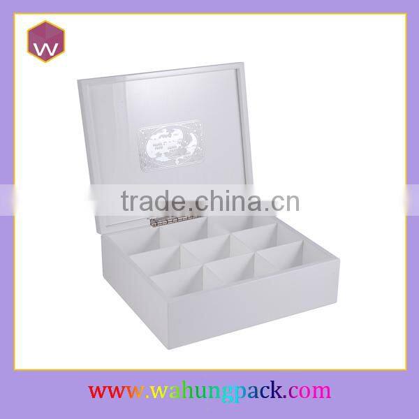 Eco-friendly Fancy 6 Compartments Wooden Tea Boxes /Green Tea MDF Boxes For Sale