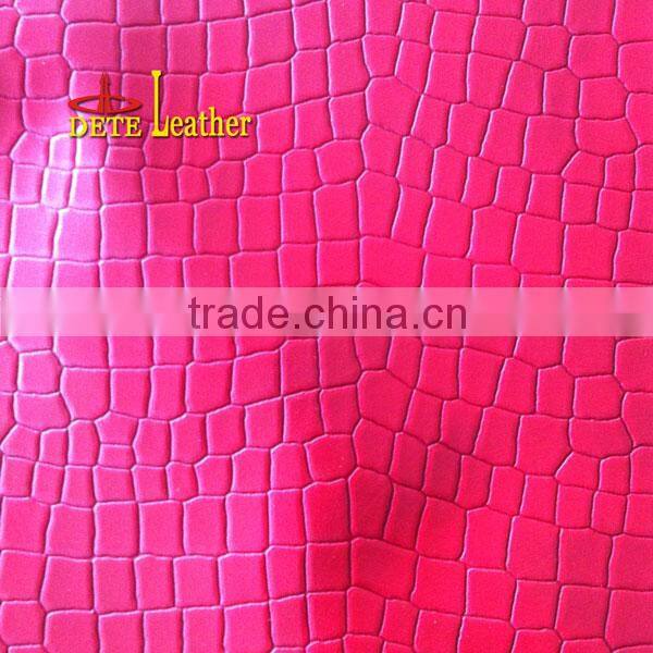 stone emboss artificial leather for shoes leather