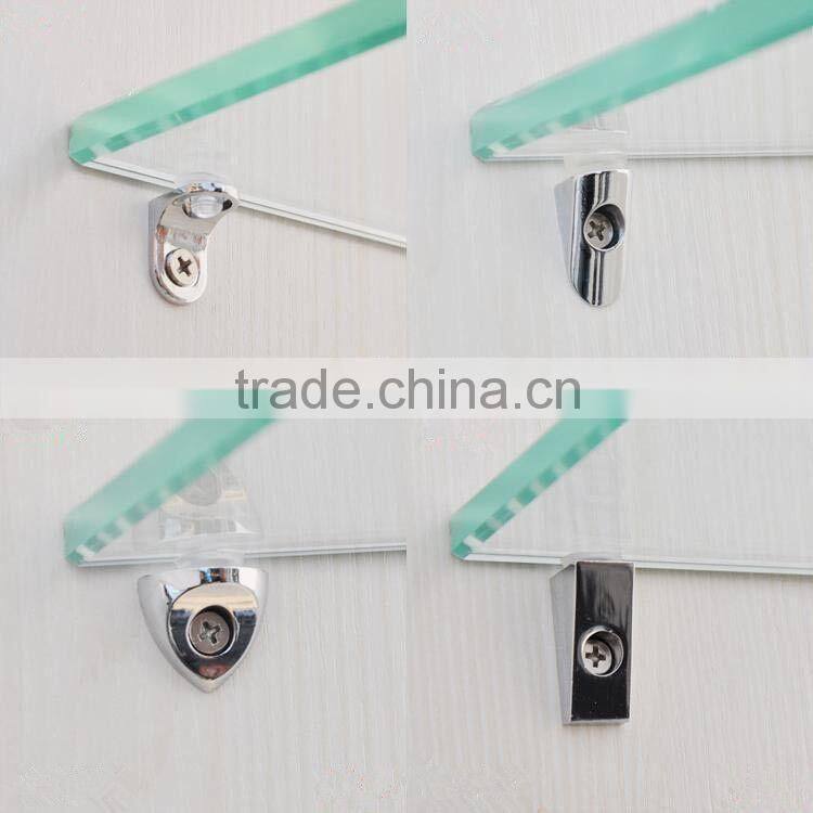 polishing chrome glass shelf support cabinet door glass holder wall shelf bracket