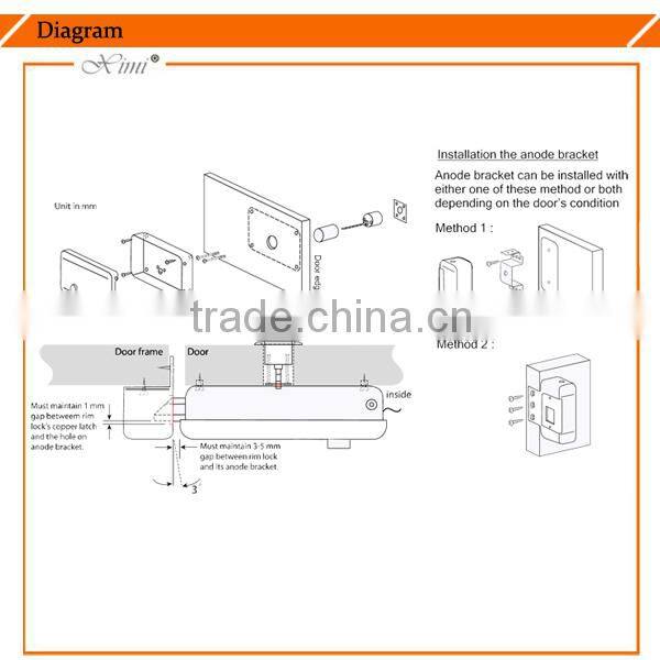 Access control door lock with card reader remote control access control door lock system
