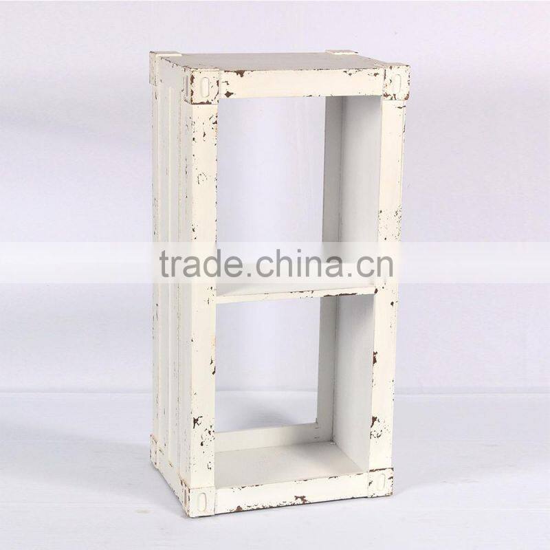 Slat tier country shabby chic wood sundries rack