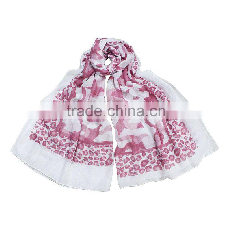 camouflage hot pink small MOQ cotton scarf