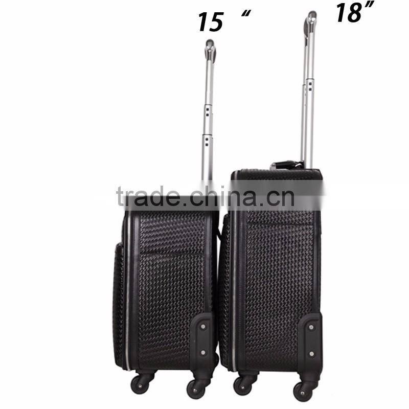 Leather Luggage Bag Carry -on PU Leather Bag Trolley With TSA Lock
