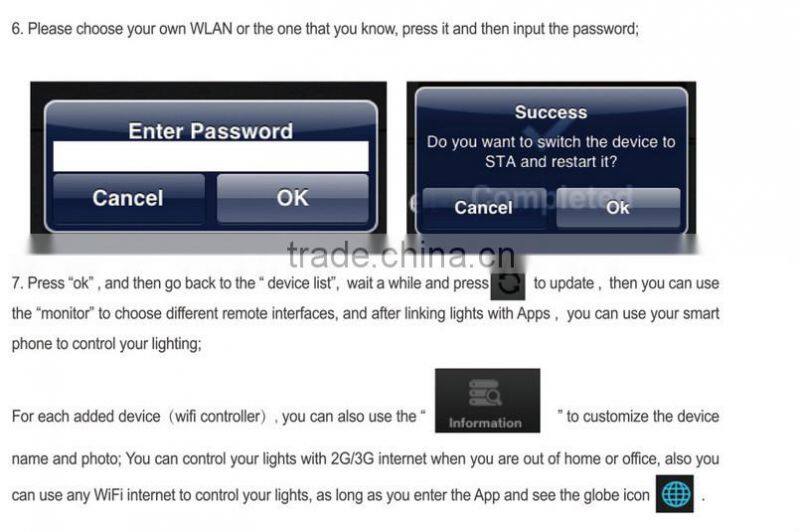 2.4Ghz Wireless RGB White / Warm White 9W LED Bulb Light ,wifi control for Iphone Ipad Android system
