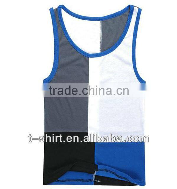 fashion design tank tops color combination men vest