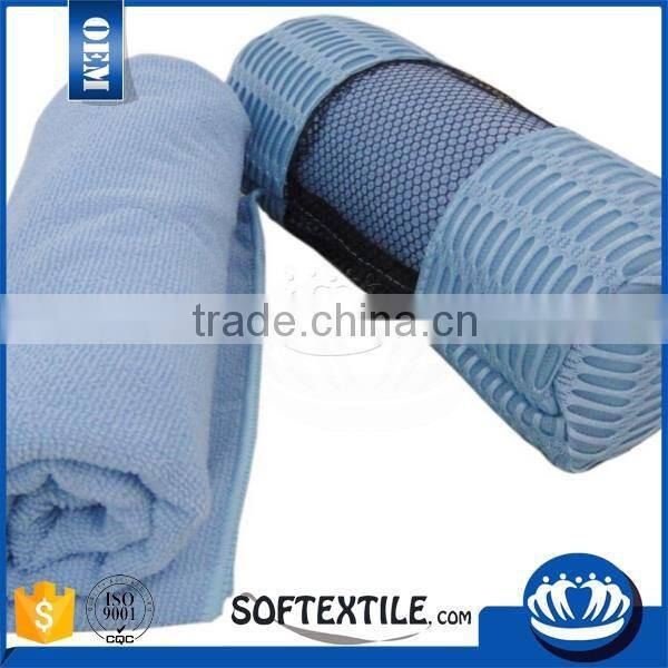 sex Soft Customized gym towel with zip pocket including embroidery