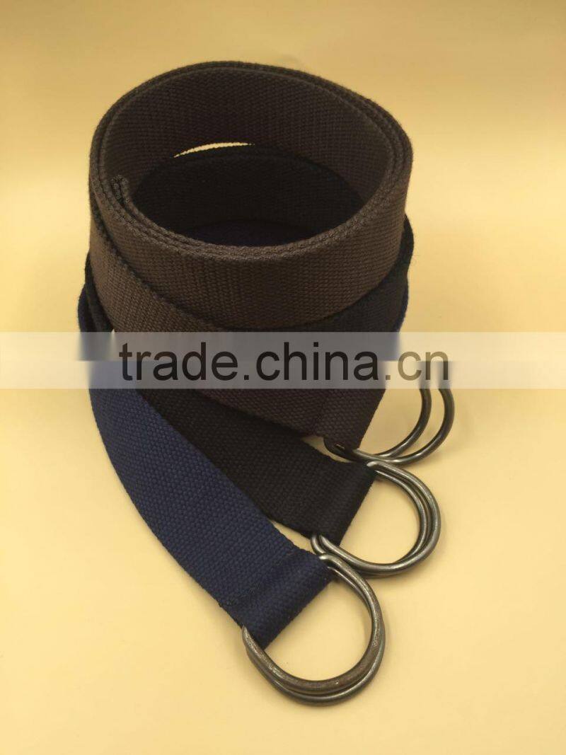 38mm Double D-Ring Buckle Webbing Fabric/Canvas Belt for men