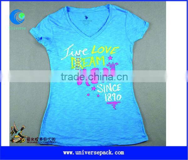 viscose spandex three quarter sleeve t shirt from factory wholesale