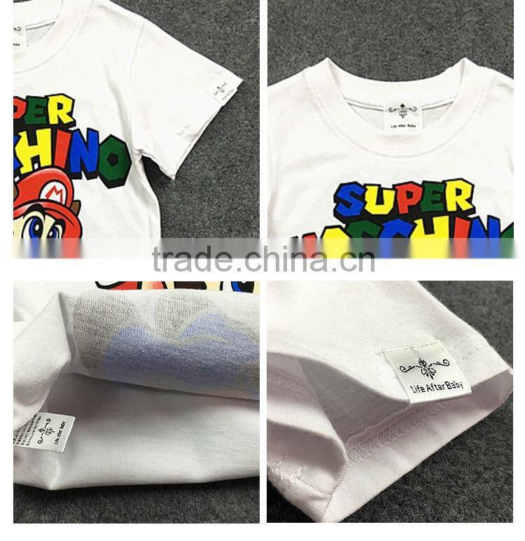 Lovely Summer Soft Family Clothing Cartoon Printed Children T-Shirt For Promotion