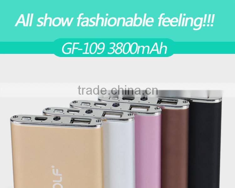 3,800mAh Capacity Portable Chargers for iPhone,Colorful Choice,Metal Housing