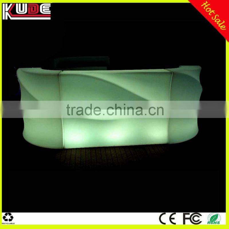 multi color changing Wave Shape LED Bar Counter, Portable Bar Counter, Light up Bar Counter