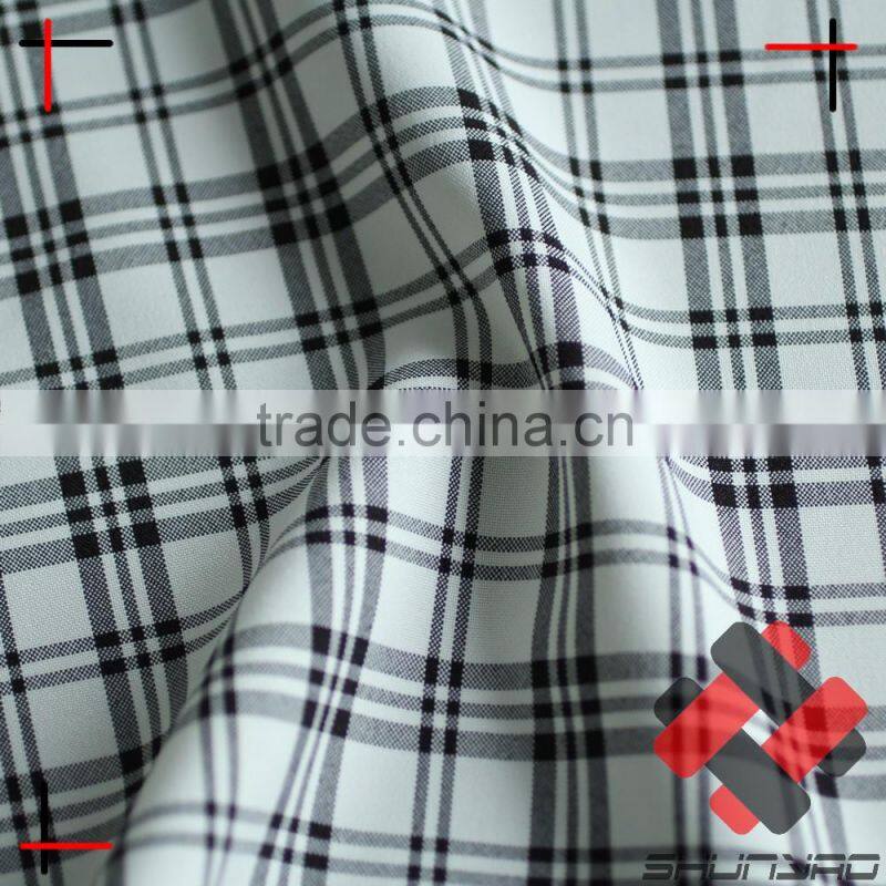 polyester cationic plaid mini matt fabric for uniform