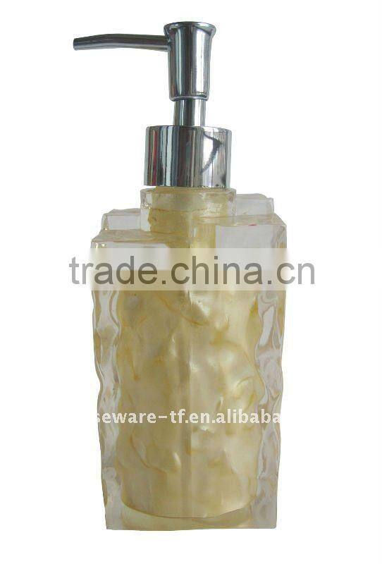Polyresin bathroom liquid soap dispenser