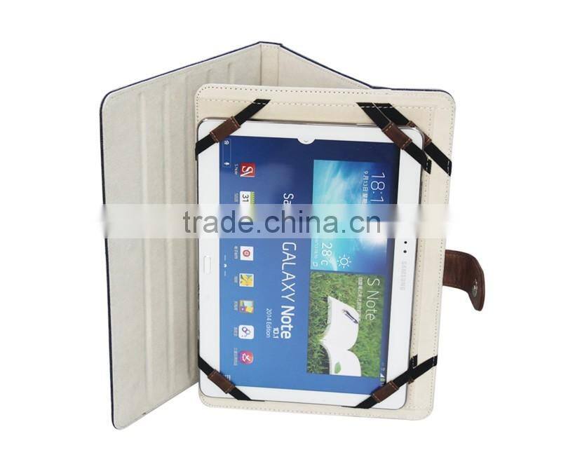 4 elastic bands stand horizontal fashion universal tablet case leather cover