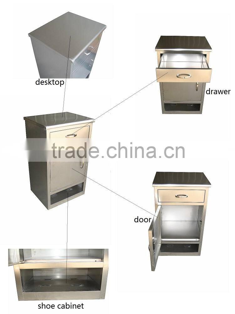 Cheap Modern Stainless Steel Nightstand For Hospital