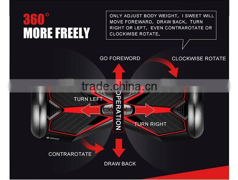 2016 China good priced 6.5 inch lamborghini hoverboard two wheel with bluetooth