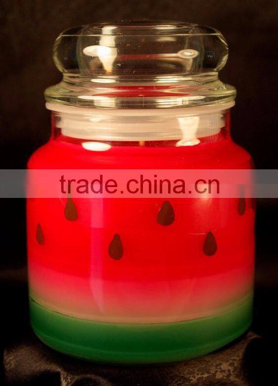 Color Natural Scented Soy Wax Glass Container Personalized Covered Apothecary Candle Jar
