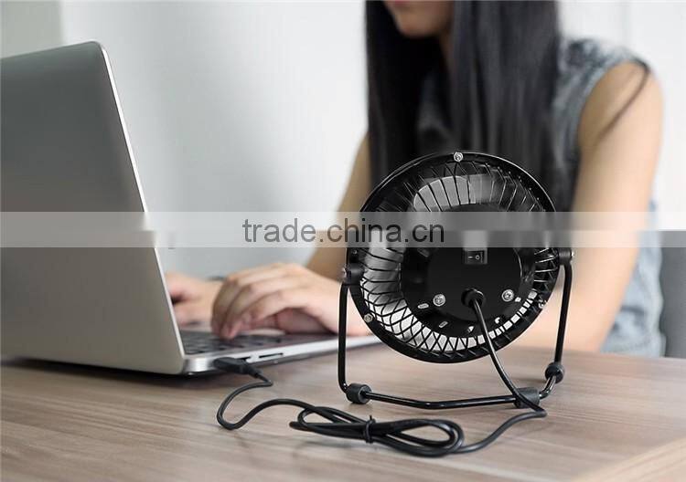 USB mini desk cooler fan quietness metal computer laptop PC plug charge fans