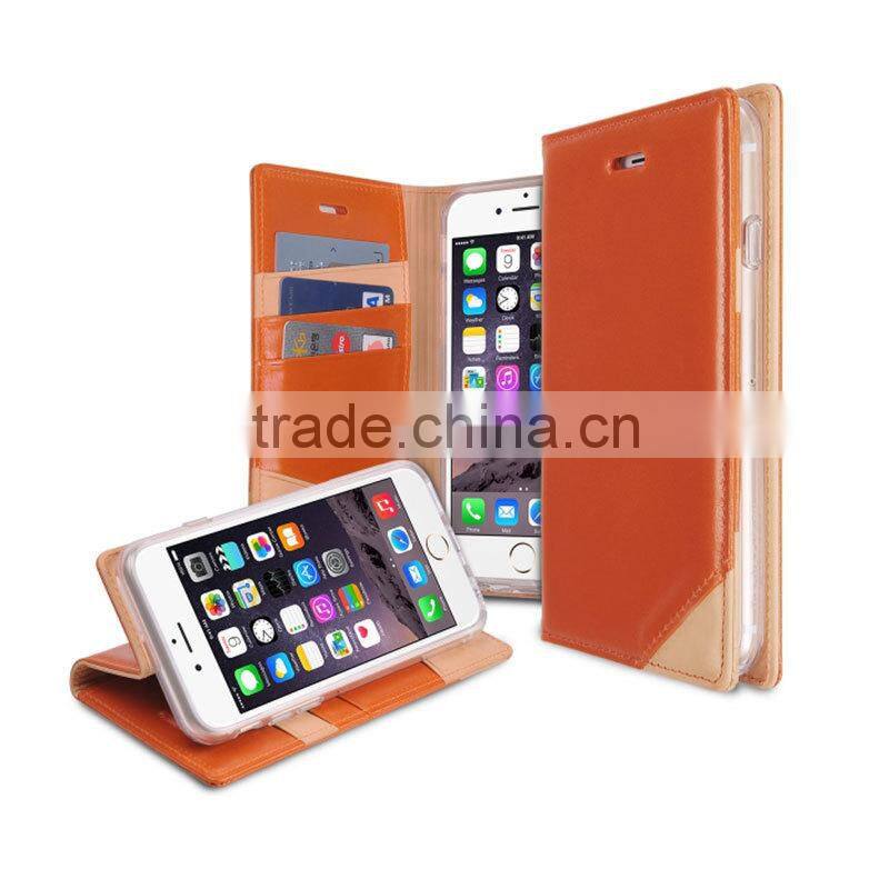 Customize design full grian leather mobile phone case for iphone 6