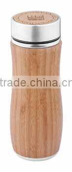 Vacuum cup with 100%natural bamboo