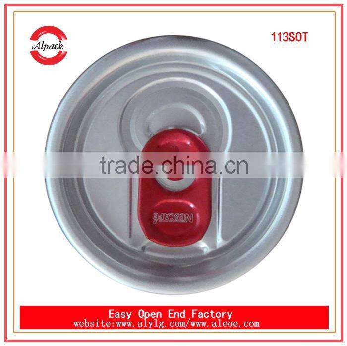 Hot sale juice bottle lid 113#SOT beverage easy open end
