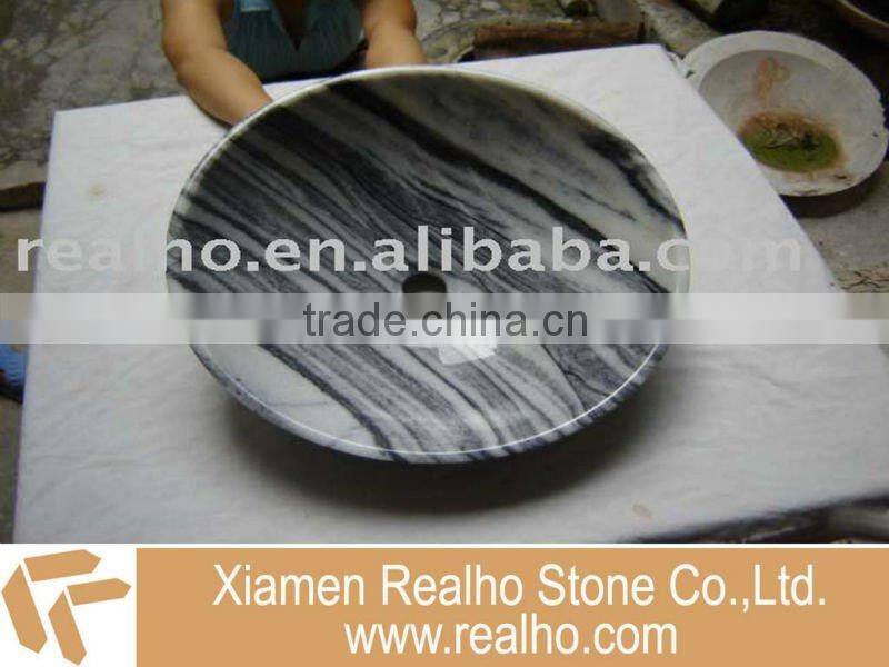 carrara white marble sink