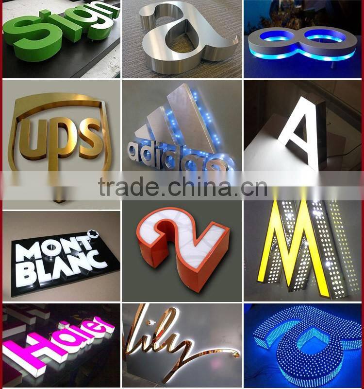 Waterproof light letter shop signage led backlit advertising sign