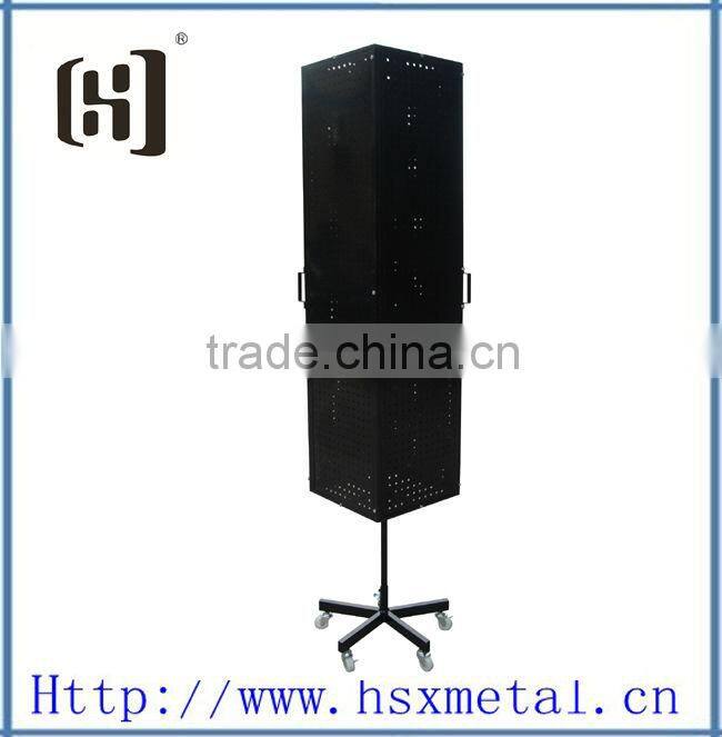 metal rotating store display stand with hooks HSX-S714 rotating wire display stands